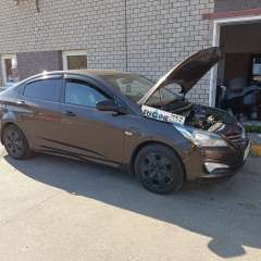 Hyundai Solaris проходит водородную очистку двигателя