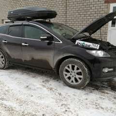 Mazda CX7 на водородной очистке двигателя в компании ВОДОРОДОФФ (ранее Водород+ НН) Mazda CX7 проходит водородную очистку двигателя