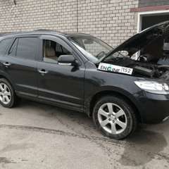 Hyundai Santa Fe на водородной очистке двигателя в компании ВОДОРОДОФФ (ранее Водород+ НН) Hyundai Santa Fe проходит водородную очистку двигателя