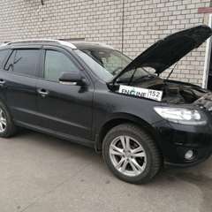 Hyundai Santa Fe на водородной очистке двигателя в компании ВОДОРОДОФФ (ранее Водород+ НН) Hyundai Santa Fe проходит водородную очистку двигателя