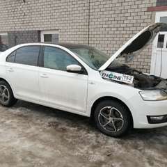 Skoda Rapid на водородной очистке двигателя в компании ВОДОРОДОФФ (ранее Водород+ НН) Skoda Rapid проходит водородную очистку двигателя