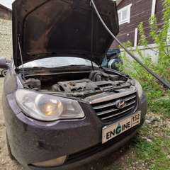 Huyndai Elantra проходит водородную очистку двигателя