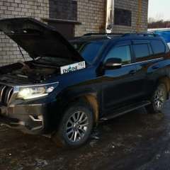 Toyota land Cruiser Prado на водородной очистке двигателя в компании ВОДОРОДОФФ (ранее Водород+ НН) Toyota land Cruiser Prado проходит водородную очистку двигателя