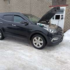 Hyundai Santa Fe на водородной очистке двигателя в компании ВОДОРОДОФФ (ранее Водород+ НН) Hyundai Santa Fe проходит водородную очистку двигателя