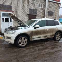 Volkswagen Touareg на водородной очистке двигателя в компании ВОДОРОДОФФ (ранее Водород+ НН) Volkswagen Touareg проходит водородную очистку двигателя